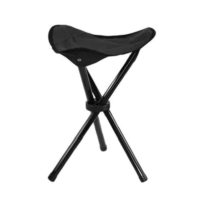 Folding Chair Tripod Compact Chair Black Lightweight Portable Outdoor Camping Climbing Fishing Touring Beach