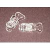 10 Baby Pacifier Badge T Plastic Clips Bib Holder CLEAR