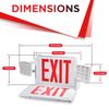 LED Indoor Exit Sign Emergency Light Remote Capable Red/Green Fire Resistant