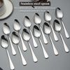 Evanda Dinner Spoons 12 Pieces, Stainless Steel 18.5cm Spoons, Dessert Spoons, Table Spoon, Soup Spoons, Easy to Clean, Dishwasher Safe