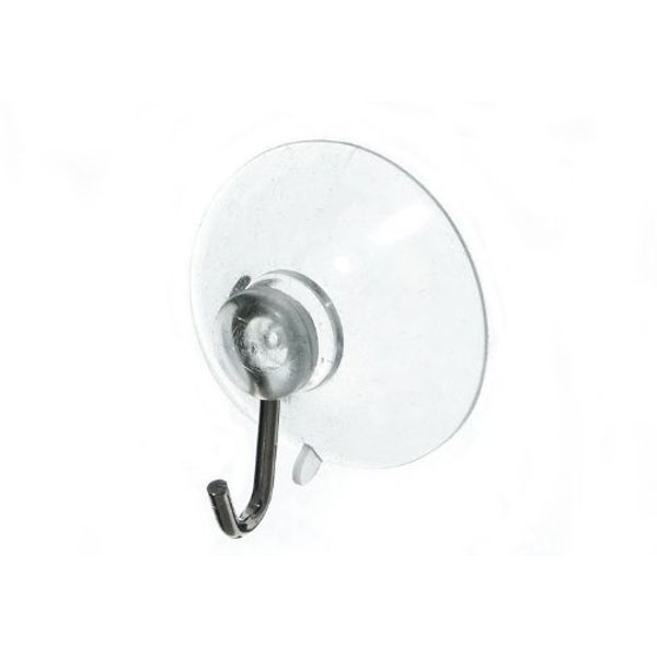 100 x Clear Suction Window Hooks with Steel Wire Hook 25MM 1 INCH