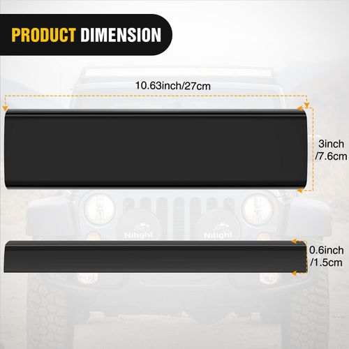 Nilight 12 Inch LED Light Bar Cover 2 PCS Black Protective Covers Durable Polycarbonate Lens Waterproof Dustproof Scratch-Proof for Double-Row Lights Off Road Driving Lighting