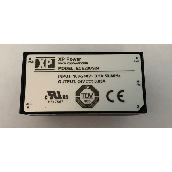 XP POWER-ECE20US24 AC/DC CONVERTER 24 Volt DC .83 Amp Power Supply