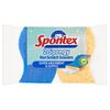 Spontex Non Scratch Super Absorbent Sponge Scourers 2pk