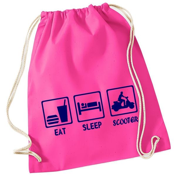 Eat Sleep Scooter Gym Bag Gym Bag Backpack for Station Break School, Gym, Holidays