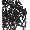 Jagwire Ferrule, Open 100 Pieces Black Plastic 4/4 sleeves