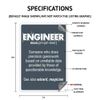Electrical Engineer Parking Aluminum Sign Engineering Tools Electronics Power System | Indoor/Outdoor | 10" Tall