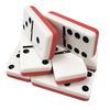 Marion Domino Double 6 Red & White Two Tone Jumbo Tournament Professional Size with Spinners in Elegant Black Velvet Case.