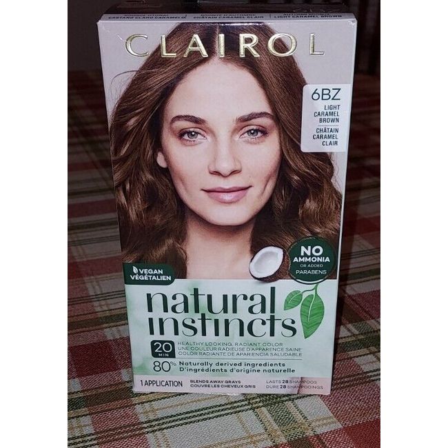 CLAIROL NATURAL INSTINCTS DEMI-PERMAENT SHADE 6BZ LIGHT CARAMEL BROWN