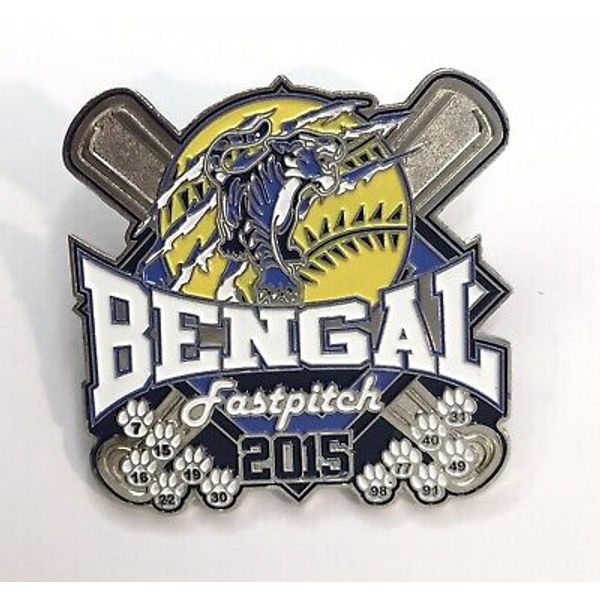 Large Bengal Fastpitch Softball Pin Metal & Enamel 2015