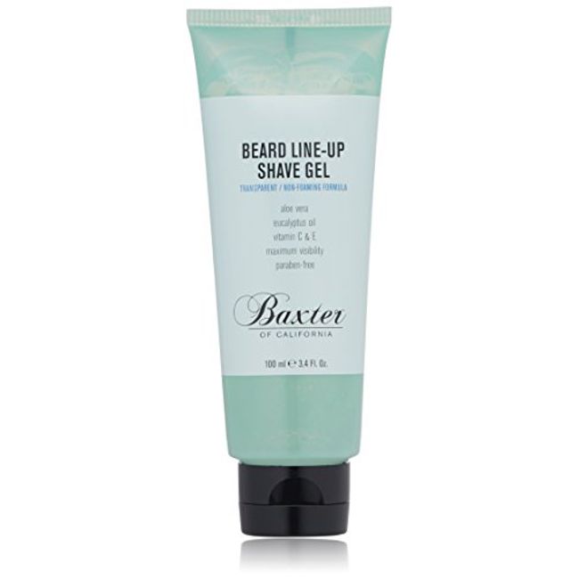 Baxter of California Beard Line-Up Shave Gel for Men |Non-Foaming | Paraben-Free | 3.4 fl. Oz.