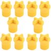 10Pcs Light Socket Safety Cap Plugs,Light Bulb Socket Cover,Light Socket Plug,Outdoor Plug Cover,Cap for String Lights, Recessed and Standard Light Sockets (Yellow)