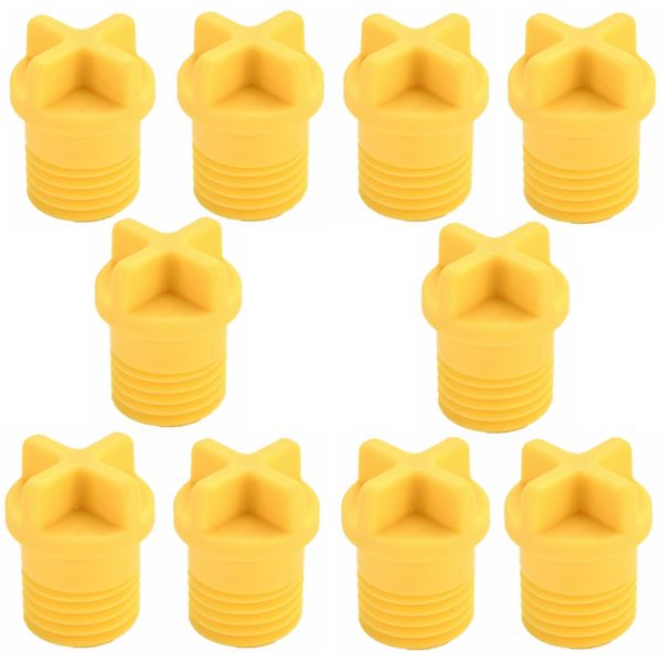 10Pcs Light Socket Safety Cap Plugs,Light Bulb Socket Cover,Light Socket Plug,Outdoor Plug Cover,Cap for String Lights, Recessed and Standard Light Sockets (Yellow)