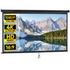 100'' 16:9 HD Projection Screen Manual Pull Down Projector Movie Screen Black