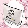 PLITI X-Ray Tech Gift Radiographer Makeup Bag Keep Calm and Beam On for Radiation Therapist Gifts Radiographer Inspirational Gift(Calm beamU)