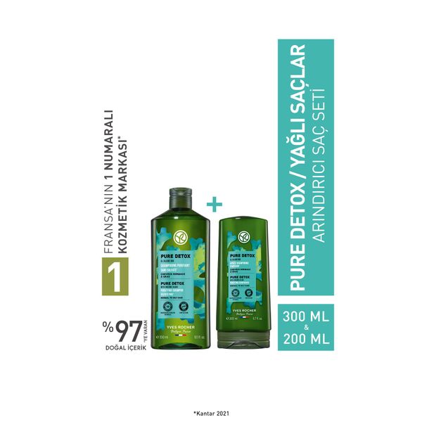 PURİFYİNG SHAMPOO AND CONDİTİONER SET FOR OİLY HAİR (PURE DETOX) KEYON2300