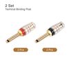 uxcell Terminal Binding Post Amplifier Banana Plug Jack Speaker Socket Black Red Set of 2