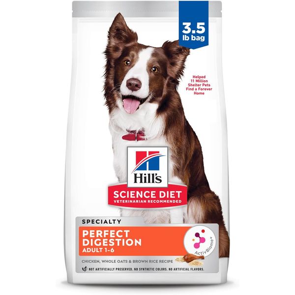 Perfect Digestion, Adult 1-6, Digestive Support, Dry Dog Food, Chicken, Brown Ri