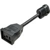 BAASR Adapter Cord Fixture Hydrofarm Ballast Receptacle Plug - 2 PACK