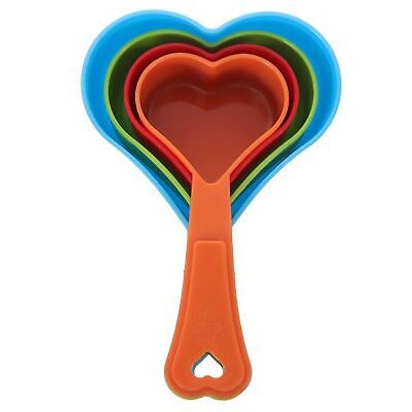 4 Pcs Heart Shaped Measuring Spoon Pet Food Shovel Measuring Spoons Heart Sha...