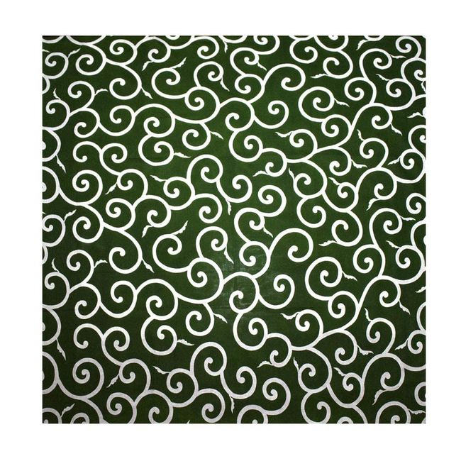 Arabesque Pattern Furoshiki 100% Cotton Made in Japan Green Bag (24 Width Width)
