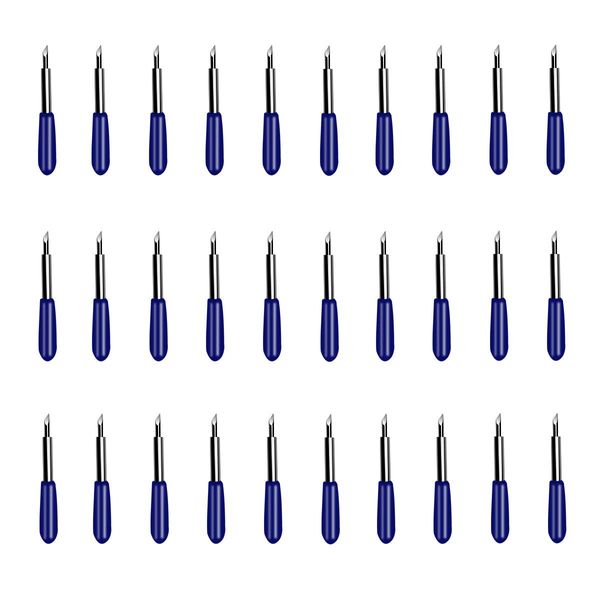 30 Pcs Replacement Blades for Explore Air 2 60 Degree Cutting Plotter Blade Vinyl Cutter Machines Blades Blade for Maker Expression Deep Cutting Blade (Blue)