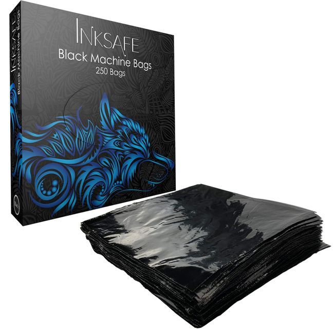 Inksafe Tattoo Black Machine Bags/Covers 14cm x 14cm - Pack of 250