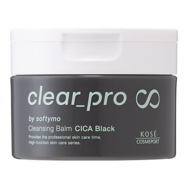 KOSE Softymo Clear Pro Cleansing Balm, CICA, Black, Blackhead Pores, Glide, 3.2 oz (90 g)