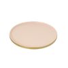 Melody Maison Round Metal Gold & Pink Tray
