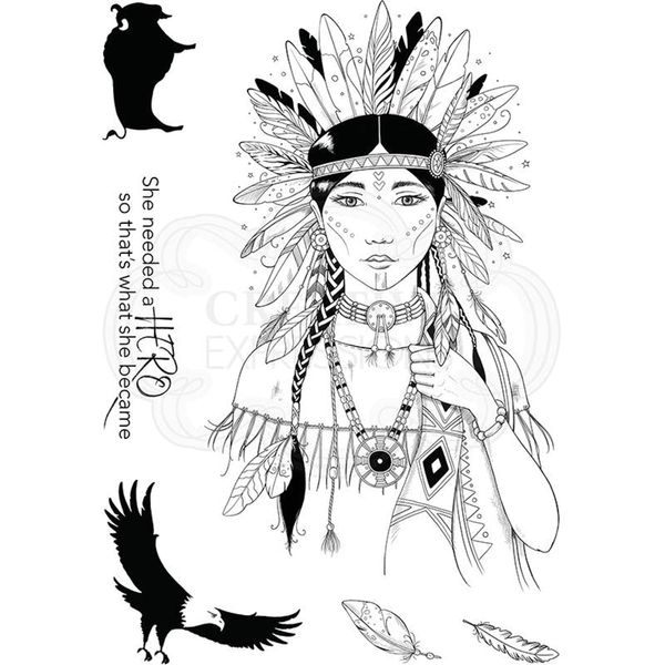 Pink Ink Designs Spirit Warrior-Clear Stamp Set, A5