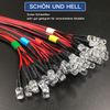 50 Pcs 12V 5mm Pre-Wired LED Diodes, Micro LED Lights Assorted Kit for Models