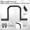 Aothotop 24 Pcs Cable Management D Ring - 2 Inch D Ring Aluminum Cable Distribution Ring for Sorting Out Electric Cables - Black