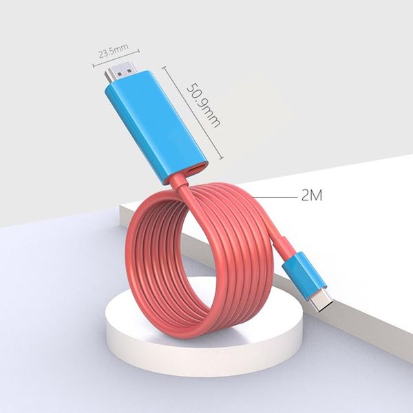 Switch Dock Switch HDMI Cable, 4K & 1080 Resolution, HDMI Conversion, PD Charging, TV Mode, USB3.1, TV Connection Output, Dock Replacement, Compatible with iPhone 15 Series / Switch OLED, Compatible
