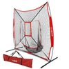 7×7' Baseball Net Softball Practice Hitting Pitching Net w/Strike Zone,Carry Bag