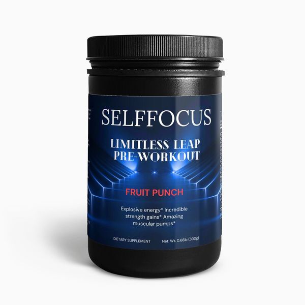 SelfFocus Limitless Leap Fruit Punch PreWorkout Powder\Energy & Focus Boost 300g