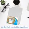 1Above 100 Micron 50 Pack A4 Clear Plastic Open Top & Side Report File Project Presentation Covers Cut Flush (1)
