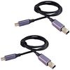 USB-C to USB-B Cable for Data Transfer, 3.28-Foot (1 Meter), 2 Pieces
