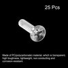 uxcell Machine Screws PC Flat Head Plastic Machine Bolts M4 x 20 mm Transparent 25 Pcs
