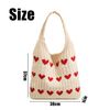 1 Piece Heart-Shaped Pattern Knitted Ladies Shoulder Bag