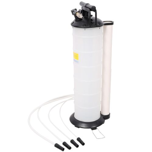 ROCKRAIN 7L Oil Extractor Pump: Pneumatic/Manual Fluid Evacuator Polypropylene for Cars & Motorcycles - DIY Automotive Maintenance Tool