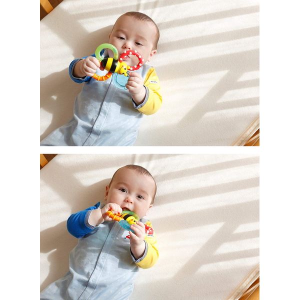Non-standard mail Sassy Teething Rattle Biting Bee Blue TYSA80777 For babies 3 months and older Cool to the touch Pacifier Teething
