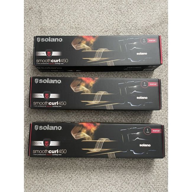 (Lot Of 3) Wholesale Solano SmoothCurl 450 1“ Digital ￼Professional Curling Iron