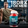 (5 Pack) 180RX Gummies for Men – 180 RX Male Performance Gummies, Energy