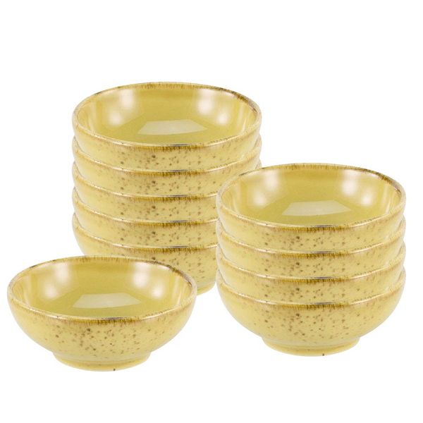 10er SET CreaTable 22524 Nature Collection Dipschale 11,5 cm CURRY