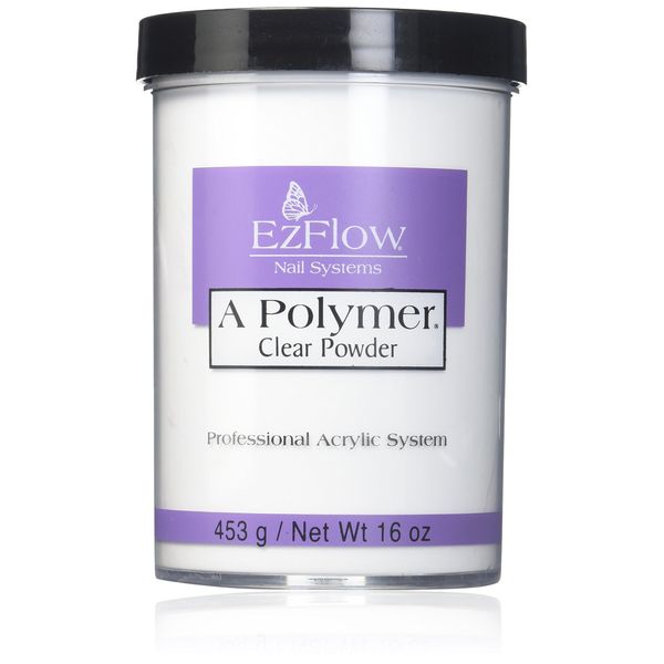 EZ Flow A Polymer Clear False Nails, 16 Ounce