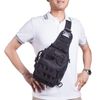 G4Free Lightweight Tactical Assault Small One Strap Sling MOLLE Backpack (A-Black)