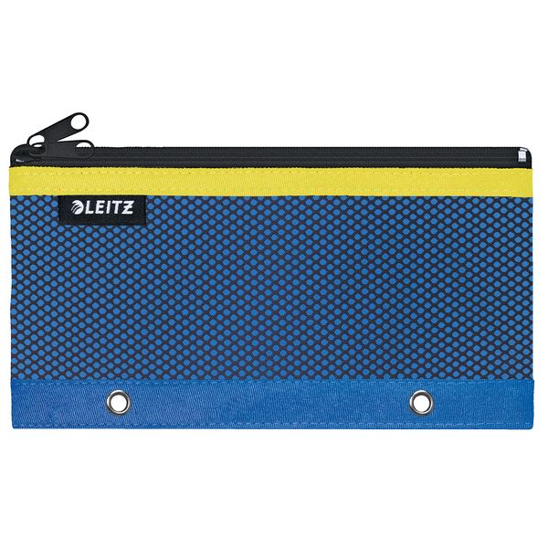 Leitz 2 Pocket Pencil Case Wallet with Eyelets, Blue, Urban Chic Range, 60130032