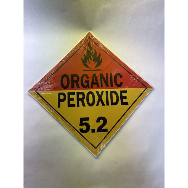 10-3/4 X 10-3/4 “Organic Peroxide 5.2” Warning Sign Sticker 12 Stickers (DEC27)