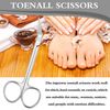 Long Handle Toenail Scissors - 6” Long Handled Nail Clippers for Seniors Podiatrist Manicure Pedicure Podiatry for Elderly Men Women Ingrown Toe Nails Fingernail Cuticle Trimmer Cutter Stainless Steel