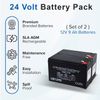24 Volt Battery Pack for Pulse ATV (Black & Red Version Only) 9 Ah with Harness